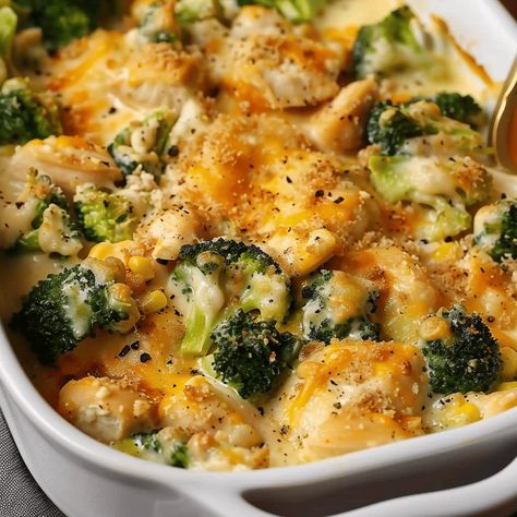 Broccoli Divan, Broccoli Chicken Divan, Chicken Broccoli Divan, Simple Spinach Salad, Garlic Chicken Stir Fry, Chicken Divan, Broccoli Bake, Broccoli Chicken, Cheesy Chicken Broccoli