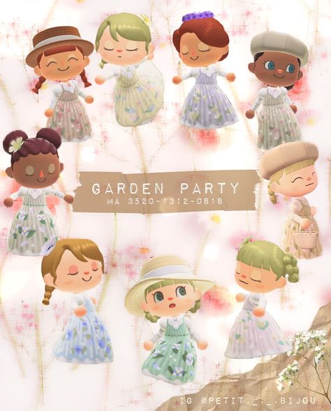 Acnh Garden, Animal Crossing Hair, Animal Crossing Town Tune, Welcome To My Garden, Make Dresses, Bendy Y Boris, Cherry Blossom Dress, Motif Acnl, Acnh Cottagecore