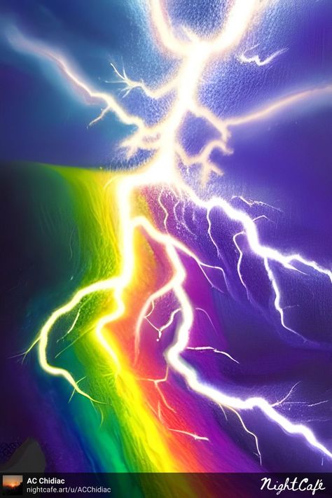 Lightning Bolt Wallpaper, Colorful Lightning, Rainbow Lightning, Black Spiderman, Lightning Strikes, Black Clover, Backgrounds Desktop, Lightning Bolt, Art Board