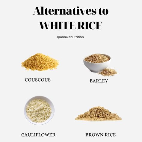 Annika | BSc Nutrition Student on Instagram: “Tired of white rice? • Posting their benefits soon! • • • • #nutritionstudent #rd2be #annikanutrition #dietitiansofinstagram…” Nutrition Student, White Rice, Brown Rice, Couscous, Barley, Nutrition Facts, Rice, Nutrition, Benefits