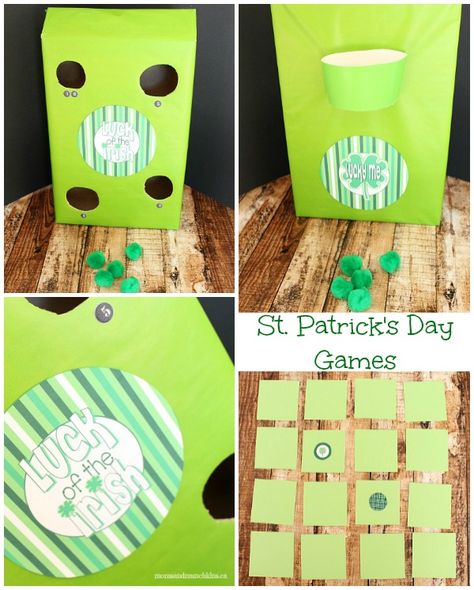 St. Patrick's Day Games #StPatricksDay St Patrick’s Day Games For Preschoolers, Sant Patrick, Saint Patricks Day Art, March Crafts, St Patricks Crafts, St Patricks Day Crafts For Kids, St Patrick Day Activities, March Activities, St Paddys