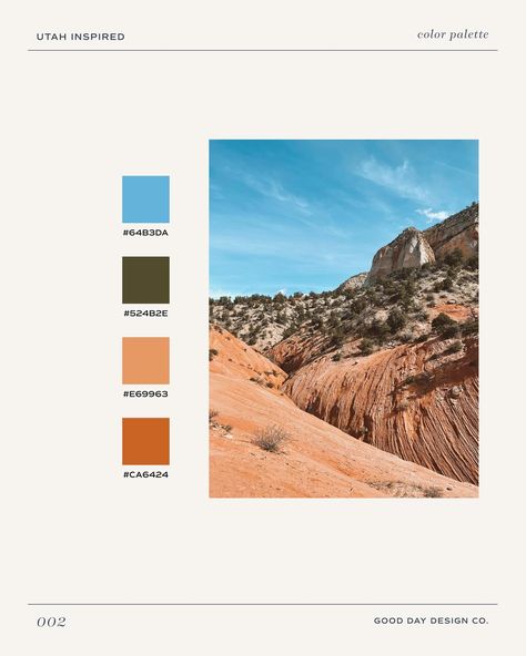 Color palettes inspired by the Utah desert! The southwest is such a vibe 🌵🏜️⛰️ New Mexico Color Palette, Southwest Color Pallette, Utah Color Palette, Muted Southwestern Color Palette, Desert Mood Board Color Palettes, Southwest Sunset Color Palette, Southwest Vibes, Southwest Colors, Desert Painting