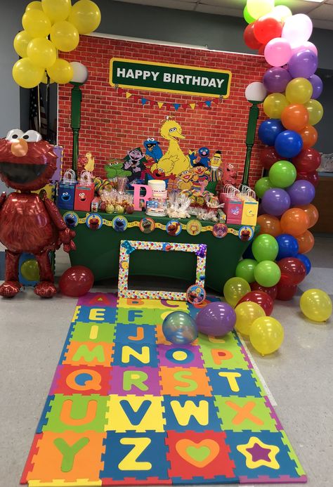 Sesame Street Party Backdrop Ideas, Sesame Street Birthday Backdrop, Sesame Street Pool Party, Diy Sesame Street Decorations First Birthdays, Elmo’s World Backdrop, Sesame Street Birthday Party Ideas Boy, Sesame Street Birthday One Piece & Sets, Elmo Birthday Party, Half Birthday