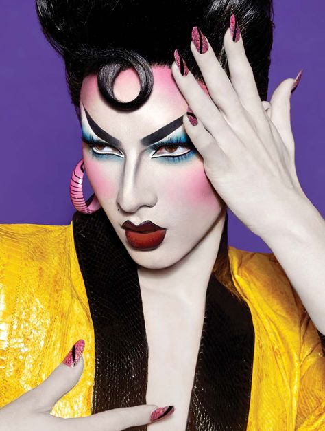 Bio Queen, Violet Chachki, Drag Queen Outfits, Drag Make-up, Rupaul Drag Queen, Drag Queen Makeup, Cover Girl Makeup, Drag King, Drag Makeup