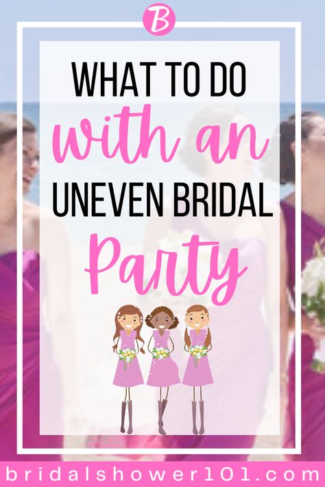 What to do with an Uneven Bridal Party? Large Wedding Party Ceremony, Uneven Wedding Party At Altar, Uneven Wedding Party Ceremony, Uneven Bridal Party Ceremony, Bridal Party Alternatives, Wedding Party Line Up Order, Uneven Bridesmaids And Groomsmen, Odd Number Bridal Party, Wedding Party Walking Order