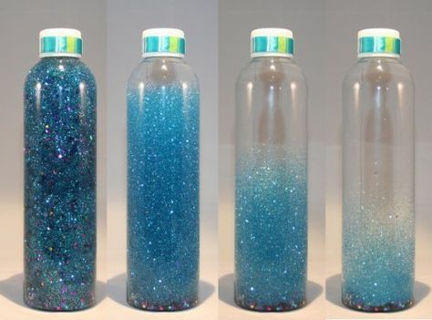 11 Totally Awesome Calm Down Jars - The Realistic Mama Time Out Bottle, Calming Bottle, Calming Jar, Calm Down Jar, Calm Down Bottle, Glitter Bottle, Sensory Bottles, Thanksgiving Crafts For Kids, Frozen Inspired