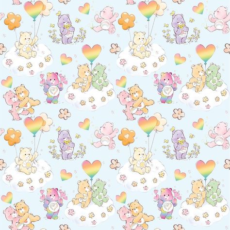 I care, you care, we all love to care! Happy #WorldCaringDay from all your Care Bear besties! | Instagram Care Bears Desktop Wallpaper, Care Bears Wallpaper, Collage Backgrounds, Care Bears Vintage, Floral Wallpaper Iphone, Fun Crafts To Do, Sanrio Wallpaper, Collage Background, Rainbow Brite