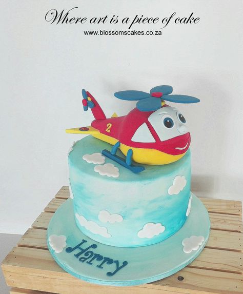 Helicopter Themed Birthday Party, Helicopter Birthday Cake, Helicopter Party, Helicopter Cake, Transport Party, Helicopter Birthday, Airplane Birthday Party Decorations, Airplane Cake, Cake Structure