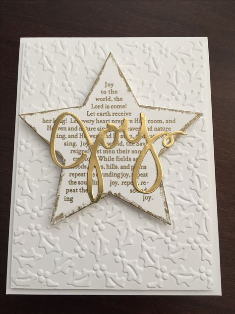 Joy, retired, Stampin Up, Stars, Christmas Stampin Up Christian Christmas Cards, Joy Christmas Cards Handmade, The Sounding Joy Stampin Up Cards, Diy Christmas Cards Christian, Handmade Christian Christmas Cards, Nativity Christmas Cards Handmade, Christmas Cards With Stars, Christian Cards Handmade, Religious Christmas Cards Handmade