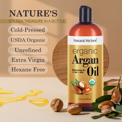 ORGANIC Argan oil cold-pressed, unfiltered, is perfect for damaged, coarse hair, help bring your smoothness back; Apply to damp hair and let dry naturally; with Moroccan Argan Oil SOFTNESS AND STRENGTH: Moroccan Argan oil for coarse hair, penetrates, moisturizes, renews & creates softness and strength, protecting your hair from harmful styling heat and damage, making hair silky and smooth. natural organic argan oil for hair, promoting nourishment and revival for your locks. Our Moroccan argan oil for hair is lightweight & non-greasy. DEEP Moisturizing: smooth and restore luster to damaged, dry and coarse hair; applying Organic Argan Oil will have your hair feeling nourished and renewed so you can have the confidence that only comes from loving your beautiful hair. Humidity Resistance ORGAN Hair Humidity, Argan Oil For Hair, Carrier Oils For Skin, Argan Oil Of Morocco, Argon Oil, Natural Hair Treatments, Salt Body Scrub, Hair Silky, Natural Hair Oils