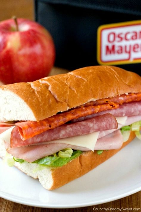 Lunch Meat Sandwiches, Pepperoni Sandwich, Meat Sandwiches, Salami Sandwich, Oscar Mayer, Turkey Pepperoni, Meat Sandwich, Sub Sandwiches, Midnight Snack