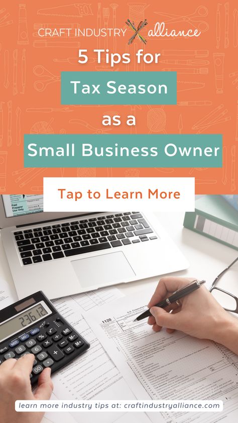 5 tips for tax season as a small business owner How To File Taxes, Tax Season Advertising, How Much To Set Aside For Taxes, Tax Information, Income Tax Preparation, Tax Avoidance, Bookkeeping Software, Tax Forms, Money Saving Techniques