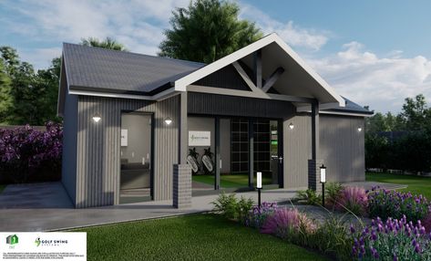 Golf Garden Rooms and Studios | Golf Swing Systems Golf Simulator Shed, Golf Simulator Room, Golf With Friends, Golf Simulator, Golf Simulators, Garden Rooms, Electrical Installation, Planning Permission, Garden Studio