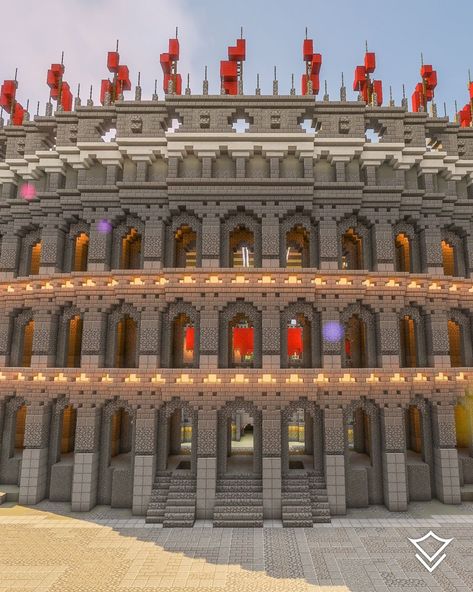 The grand coliseum is one of Lithonia's most iconic venues! —— Follow: @varunallc Follow: @varunallc Follow: @varunallc —— Map by: Varuna Studios —— © Copyright VarunaLLC. —— #minecraft #minecraftbuild #throwback #minecraftpost #minecraftart #minecraftarchitecture #minecraftideas #minecraftinspiration #inspirationalinspiration #games #project #build #mcbuild #architecture #creativemode #customminecraft #design #digital #digitalarchitecture #minecraftbuildingideas #minecraftbuildingtutorial #m... Minecraft Colloseum Build, Minecraft Column Design, Magical Minecraft, Warframe Prime, Minecraft Museum, Minecraft Skyscraper, Minecraft P, Minecraft Kingdom, Minecraft Interior