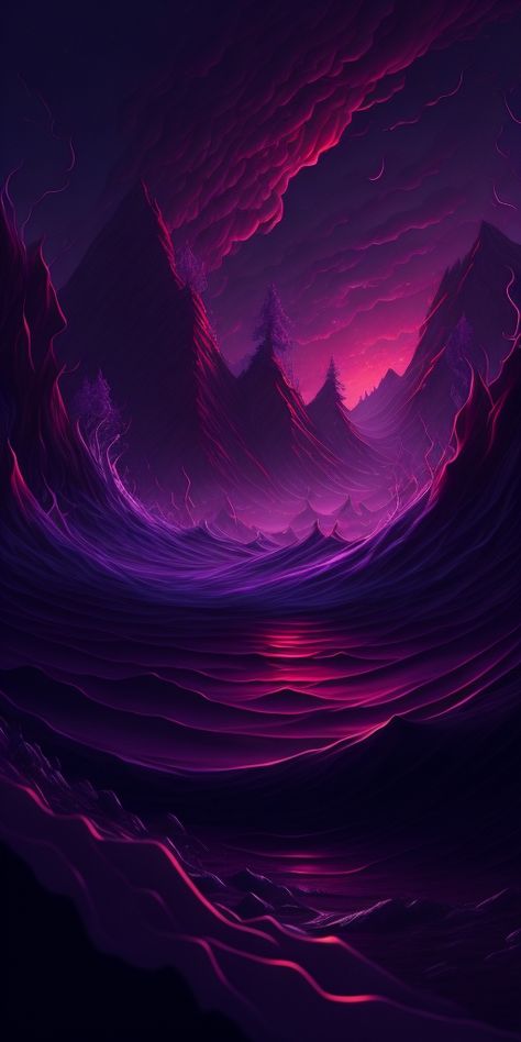 Purple World, Dark Purple Wallpaper, Best Nature Wallpapers, Iphone Wallpaper Video, New Retro Wave, Scenery Background, Purple Themes, Music Album Covers, Wallpaper Space