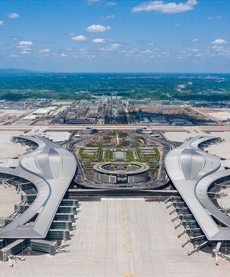 Deconstructivism, Airport Design, Airports Terminal, Airline Flights, Domestic Flights, Chongqing, Airport City, Design Magazine, Chengdu