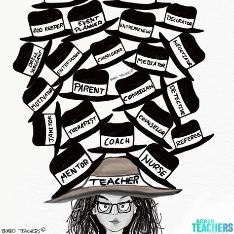 The many hats a teacher wears... a masterful balance of chaos! Planning School, Teaching Humor, Bored Teachers, Teacher Wear, Teacher Quotes Inspirational, Teaching Quotes, Nursing Teacher, Teacher Memes, Teaching Inspiration