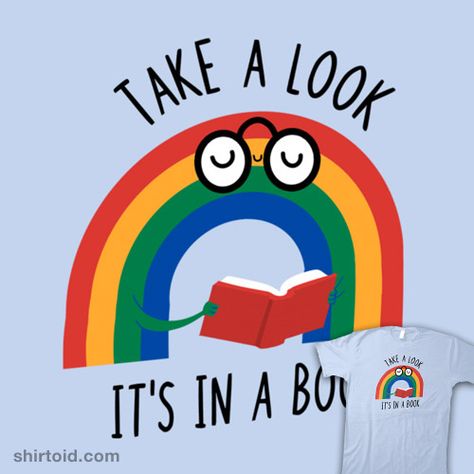 Rainbow Bulletin Boards, Bulletin Boards Theme, Encouraging Art, Day Of The Shirt, Nostalgia Aesthetic, Rainbow Tee, 4th Grade Reading, Reading Rainbow, Library Displays