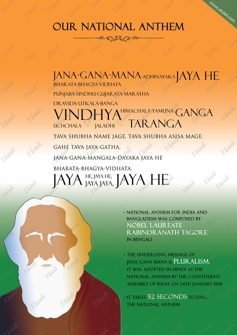 #National Anthem #Jana Gana Mana #Tagore #Indian national anthem # Rabindranath #India pride #Independence day #August 15 #ekdali #education #learning Indian National Anthem, Kids Short Stories, Wall Books, India Poster, Book Reviews For Kids, Indian Constitution, Indian History Facts, Amazing India, India Facts