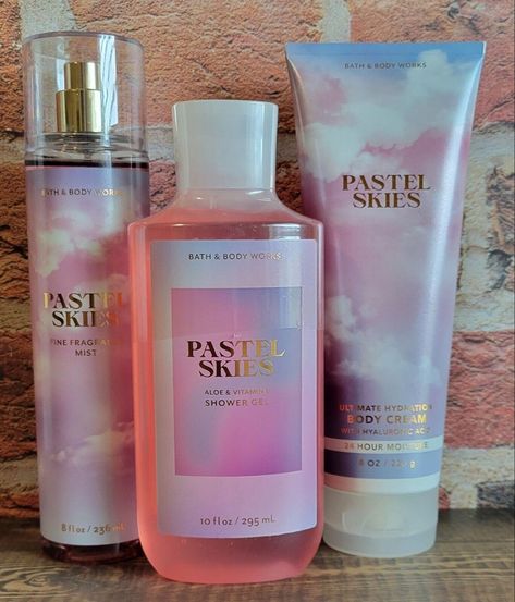 Pastel Skies, Bath N Body Works, Body Hygiene, Bath And Body Work, Bath And Body Works Perfume, Shower Skin Care, Body Smells, Fine Fragrance Mist, Perfume Lover