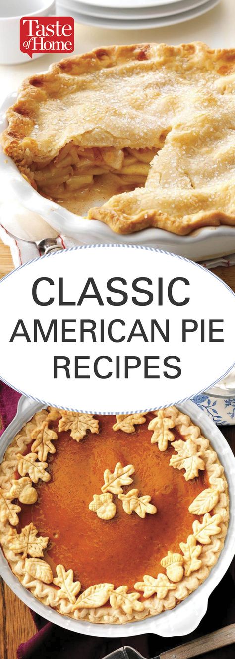 Classic American Pie Recipes America Recipes, American Recipes Classic, Best American Recipes, American Pie Recipe, Classic American Recipes, Classic American Food, Jim American Pie, American Dishes Classic, American Pie Aesthetic