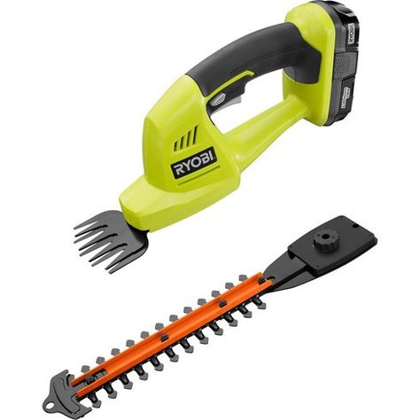 Ryobi 18V ONE+™ Grass/Shear Shrubber (P2910) Ryobi Tools, Types Of Grass, Yard Tools, Hedge Trimmer, Hedge Trimmers, Electronic Recycling, Recycling Programs, One Plus, Circular Saw