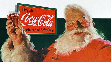 . History Of Santa Claus, Coke Santa, Coke Christmas, Haddon Sundblom, Coca Cola Santa Claus, Holiday Ads, Coke Ad, Santa Claus Pictures, Holiday Advertising