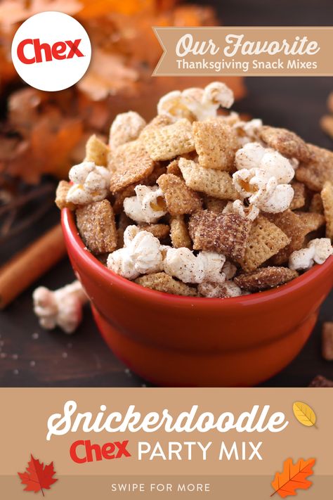 There’s just something about mixing cinnamon and sugar that feels right … kind of like snow days and hot chocolate. Our Homemade Snickerdoodle Chex™ Mix has all the flavors of your favorite cookie in a snackable mix! Cinnamon Chex Mix Recipes, Cinnamon Chex Mix, Muddy Buddy Recipes, Original Chex Mix, Chocolate Chex Mix, Chex Recipes, Cinnamon Chex, Original Chex, Gluten Free Snickerdoodles