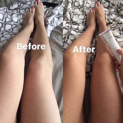 Gorgeous before and after! Self Tanner Tips, Tan Before And After, Best Self Tanner, Self Tanning Lotions, Bridal Prep, Self Tanners, Self Tanning, Sunless Tanning, Self Tanner