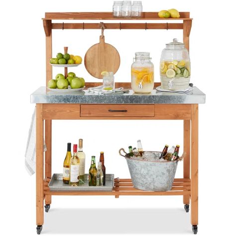 My Favorites Lists | Wayfair Wood Bar Cart, Outdoor Console Table, Outdoor Island, Patio Storage, Patio Kitchen, Potting Bench, Serving Table, Patio Bar, Wood Bar