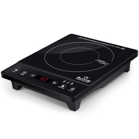 PRICES MAY VARY. CONVENIENT & PORTABLE INDUCTION BURNER: Duxtop induction cooktop offers both temperature and power modes for convenient and efficient cooking. Lightweight, portable induction burner makes handling and storage easy. Perfect for dorm rooms, home kitchens, backyard cooking, RVs, boats, etc. HIGH EFFICIENCY & SAFE: Choose from 15 preset power levels (200W to 1800W) and 15 preset temperature level settings (140°F to 460°F). With an 83% energy efficiency rating, induction cooker is mo Glass Cooktop, Electric Stove, Induction Cooktop, Cooking Appliances, Touch Panel, Heating Element, Stove, Countertops, Home Kitchens