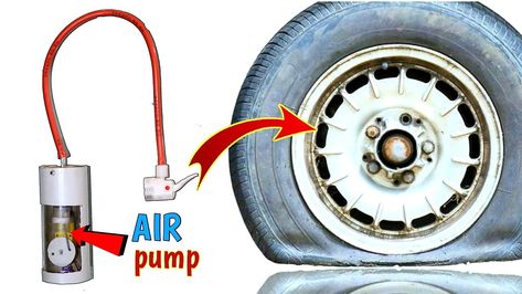 How To Make Air Pump At Home | Homemade Air Compressor #homemadeAirPump #Airpump #Make_Air_Compressor Car Gadgets, Air Compressor, Air Pump, Compressor, Gadgets, Bicycle, At Home, Pumps