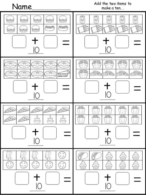 Addition and Subtraction Worksheets Archives - kindermomma.com Ten Frame Worksheet, Ten Frame Addition, Make A Ten, Frame Addition, Free Addition Worksheets, Kindergarten Math Free, Subtraction Kindergarten, Kindergarten Addition Worksheets, Ela Worksheets