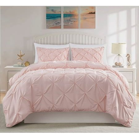 Elevate your bedroom's aesthetic with a classic, contemporary comforter with a soft and cozy fabric designed in a luxurious and stylish pin-tuck pinch pleat design. Designed to seamlessly blend style and comfort, this bedding ensemble is the perfect addition to your sanctuary. This soft texture pin-tuck pleat style creates a peaceful and relaxing atmosphere with a touch of elegance to the solid color backdrop, creating a visual masterpiece that effortlessly transforms your room. Add a subtle tou Pintuck Comforter, Textured Duvet, Contemporary Duvet Covers, Quilted Duvet Cover, King Comforter Sets, Queen Comforter Sets, Bed Sets, Queen Comforter, King Comforter