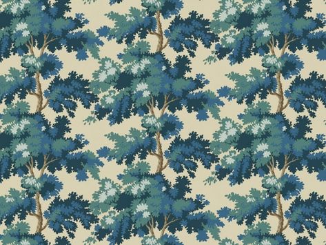 Raphaël Dark Blue Wallpaper Blue Tree Wallpaper, Mudroom Wallpaper, Den Colors, Green And Blue Wallpaper, Cottage Walls, Blue And Green Wallpaper, Wicked Wallpaper, Island Bathroom, Shades Of Dark Blue