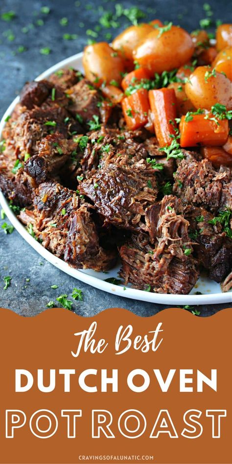 Dutch Oven Pot Roast Dutch Oven Roast Beef, Roast In Dutch Oven, Dutch Oven Pot Roast, Dutch Oven Beef, Oven Pot Roast, Cube Steak And Gravy, Leftover Pot Roast, Best Easy Dinner Recipes, Best Dutch Oven