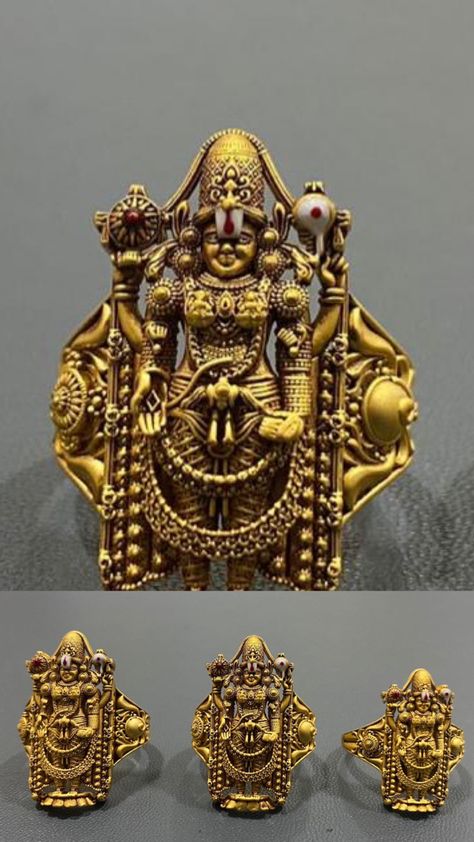 Viral balaji ring Lord Balaji Rings For Men, Lord Venkateswara Gold Rings For Men, Venkateswara Swamy Gold Rings For Men, Balaji Rings For Gents, Balaji Gold Rings For Men, Gents Gold Ring, Antique Mens Rings, Gold Rings For Men, Gold Jewellery India