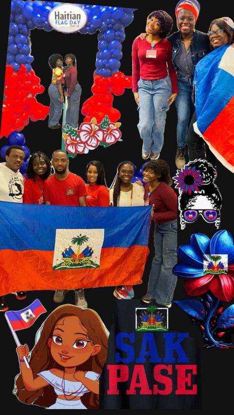 I love my people 💙❤️ Haitian Quote, Haitian Flag Day, Haiti History, Cute Ponytail Hairstyles, Haitian Flag, Cute Ponytails, Flag Day, Afrocentric Art, My People