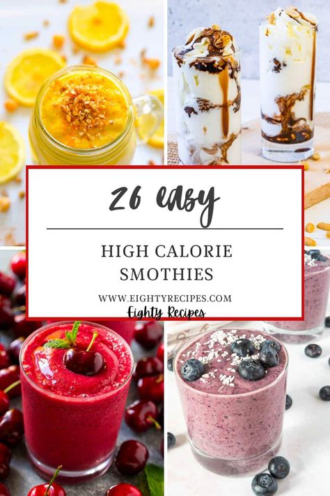 High-Calorie Smoothies? Check out these 26 High Calorie Smoothies that are perfect for creating a healthy meal or snack. High Calorie Milkshakes, 1000 Calorie Smoothie, High Calorie Drinks, Smoothie High Calorie, High Calorie Smoothies For Kids, High Calorie Smoothies Weight Gain Meals, High Calorie Foods For Kids, High Calorie Lunch, High Calorie Shakes