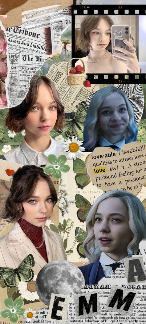 Emma Myers, Sunflower Wallpaper, School Study Tips, Jenna Ortega, Photo Collage, Love Of My Life, Brave, Actresses, Collage