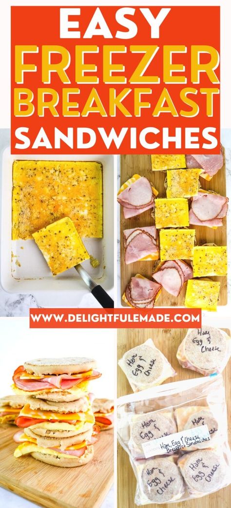 Healthy Breakfast Sandwiches {EASY Freezer Breakfast Sandwiches} Meal Prep Breakfast Sandwich, Healthy Freezer Breakfast, Easy Freezer Breakfast, Healthy Breakfast Sandwiches, Hunting Recipes, Budget Meal Prep, Healthy Breakfast Sandwich, Fall Meals, Freezer Food