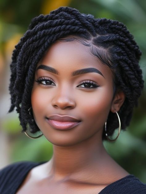 Short Flat Twist Hairstyles, Type 4 Short Hairstyles, Short Two Strand Twist Hairstyles, Two Strand Twists Short Hair, Short Natural Hair Cornrow Styles, Two Strand Twists With Extensions, African Hair Natural Hairstyles, Braids On Short Hair Black Women, Natural Hair Flat Twist Styles Short