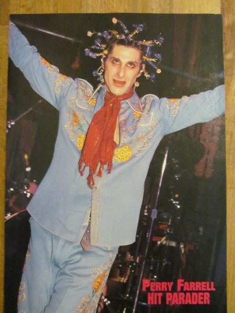 Jane's Addiction, Perry Farrell, Full Page Vintage Pinup Perry Ferrell, Perry Farrell, History Of Music, Dave Navarro, 90s Bands, 80s Celebrities, Hard Rock Music, Folk Rock, Soundtrack To My Life