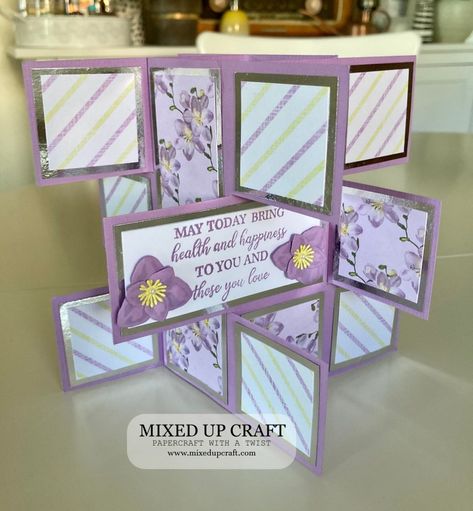 NEW! Tower Block Cards – MIXED UP CRAFT Mixed Up Crafts Tutorials, Explosion Card, Tower Card, Up Craft, Make Paper Flowers, Fancy Fold Card Tutorials, Tower Block, Hand Prints, Card Folds