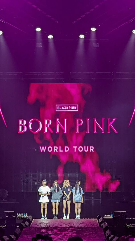 Bp Concert, Wallpapers Music, Blackpink Official, Pink Wallpapers, Blackpink Born Pink, Born Pink World Tour, Pink Tour, London Tours, Born Pink