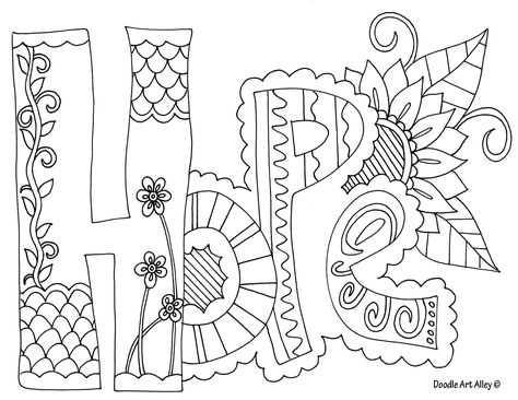 Hope floats adult coloring page Love Mandala, Quote Coloring Pages, Bible Coloring Pages, Adult Colouring Pages, Mandalas Drawing, Bible Coloring, Sgraffito, Flour Sack, Hope Is