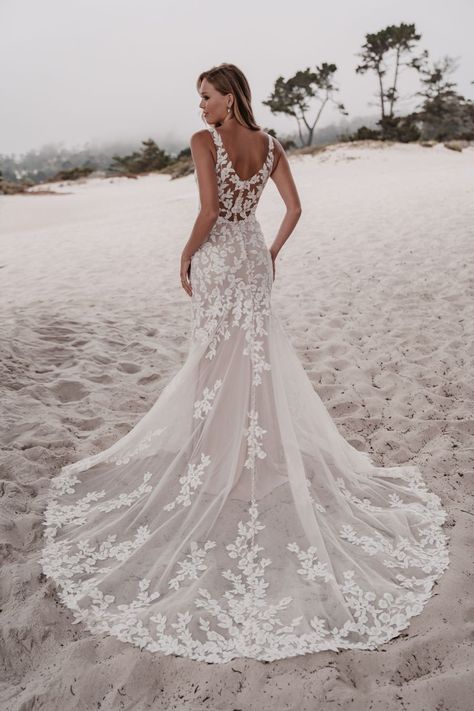 Style: 9909 | Allure Bridals Essence Of Australia Wedding Dress, Sheath Bridal Gown, Allure Bridal Wedding Dress, Plus Size Brides, Allure Bridals, Fit And Flare Wedding Dress, Sleeveless Gown, Wedding Dress Sizes, Allure Bridal