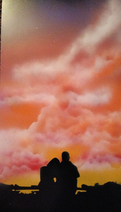 Sunset Painting With Couple, Aesthetic Art Paintings Couple, Couple Sunset Painting, Watercolor Art Love Couple, Couples Art Painting, Couple Painting Aesthetic, Watercolor Art Couple, Cute Couple Painting Ideas, Relationship Paintings