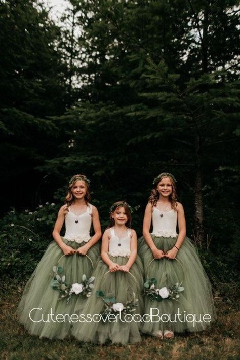 Sage Green Birthday, Green Flower Girl Dresses, Sage Green Flowers, Green Tutu, Green Birthday, Sage Green Bridesmaid Dress, Sage Wedding, Girls Tutu Dresses, Flower Girl Dresses Tutu