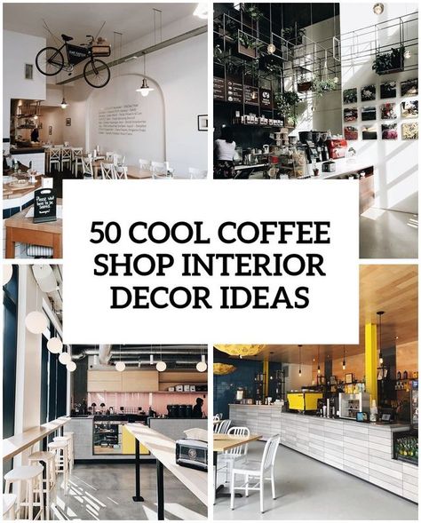 35 Cool Coffee Shop Interior Decor Ideas | DigsDigs | Bloglovin’ Modern Farmhouse Cafe Interior, Idea Coffee Shop Cafe Design, Coffee Shop Wall Color Ideas, Coffee House Decor Interior Design, Coffee Shop Interior Design Cozy Modern, Beauty Salon With Coffee Shop, Cute Coffee Shops Interior Small Spaces, Farmhouse Coffee Shop Ideas, Coffee Shop Decor Ideas Creative